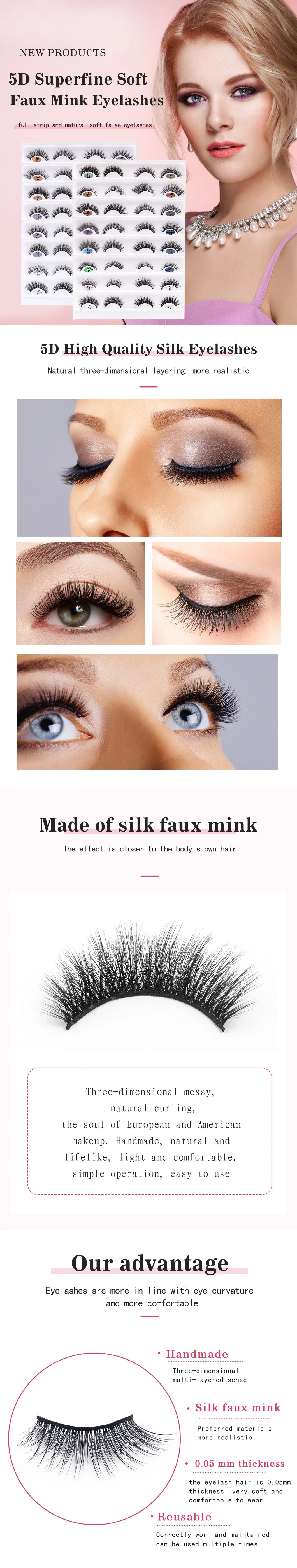 Free Sample 100% Cruelty Free Vegan 3D Fiber Lashes Unique Private Label Packaging Faux Mink Silk Lashes Vegan Eyelashes