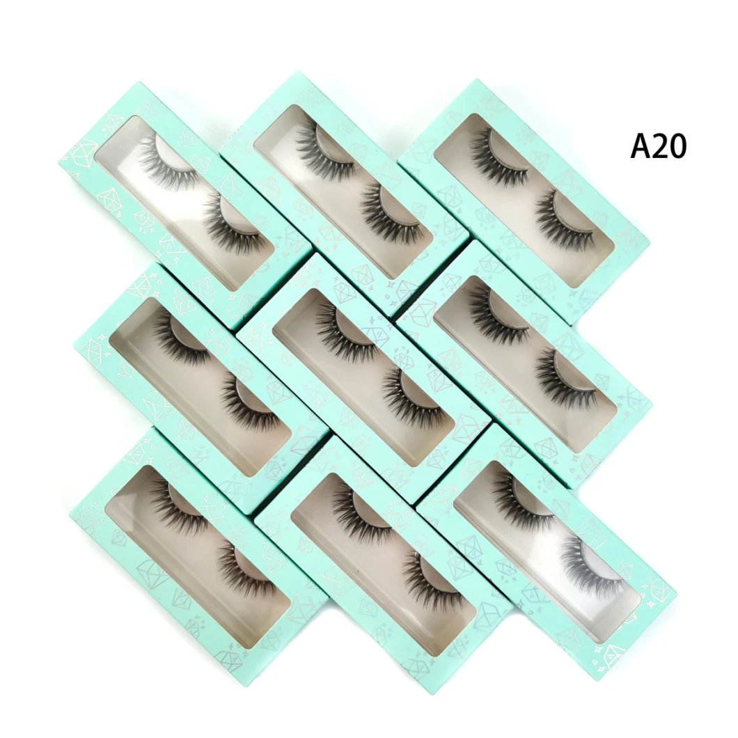 Factory Wholesale Vendor Private Label 3D Mink Lash Natural Full Strip Vegan Eyelashes with OEM Lash Box