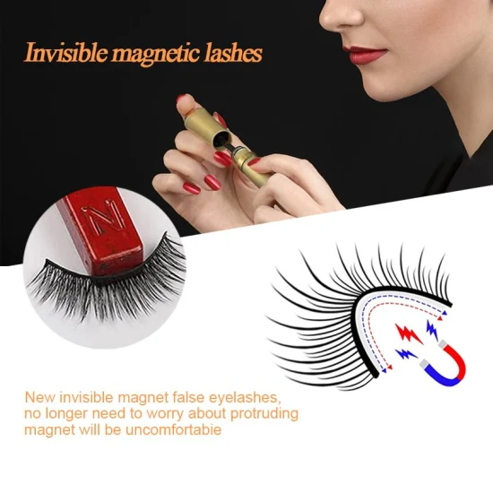 Propre marque 8d 6 aimants cils ensemble de cils magnétiques marque privée 3D faux cils magnétiques avec Eyeliner