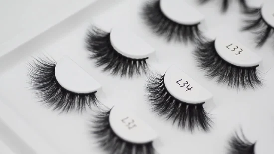 Vente en gros de faux cils de vison de marque privée Cils individuels Vegan Natural 3D Plant Fiber Eyelash