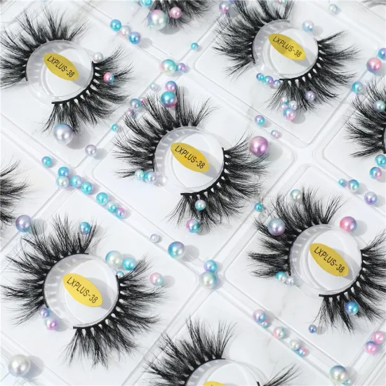 Faux cils de vison végétaliens cheveux synthétiques 3D Faux cils et sans cruauté 25mm Faux cils de vison pour le maquillage des yeux de beauté