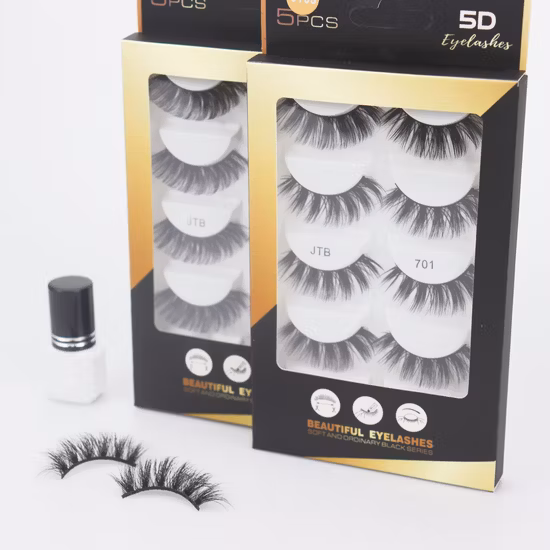 Extension de cils 3D en gros ODM OEM faux cils de vison cils naturels avec boîte personnalisée